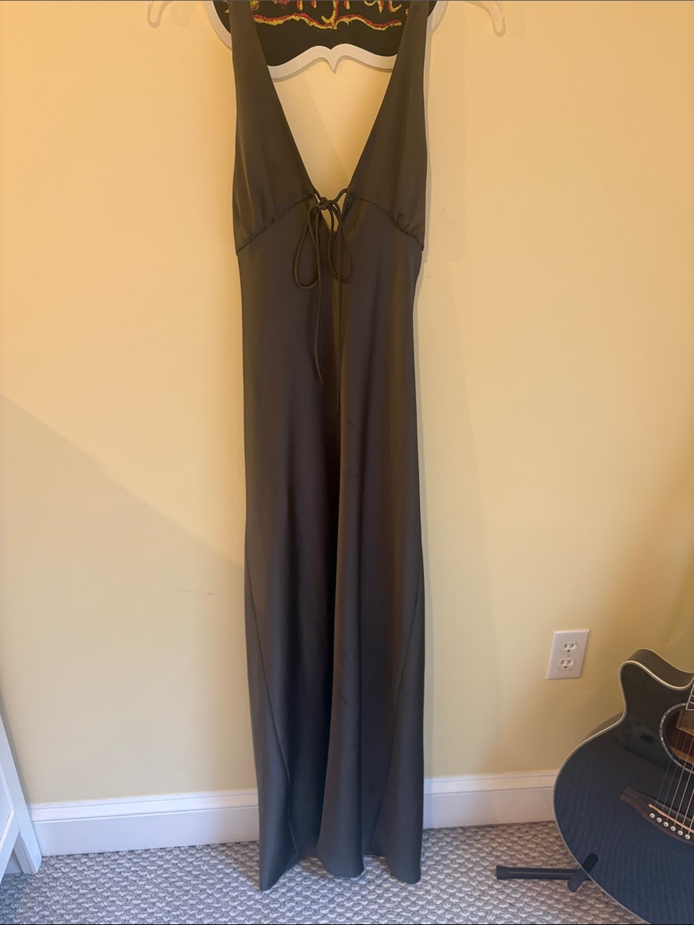 Brown Plunge V-Neck Satin Slip Dress from Zara! Never worn